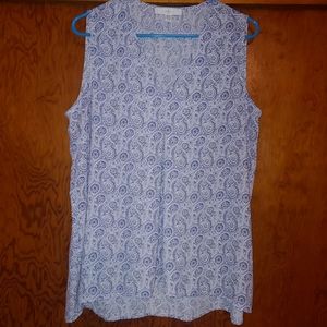 Pretty Purple Paisley V-Neck Tank